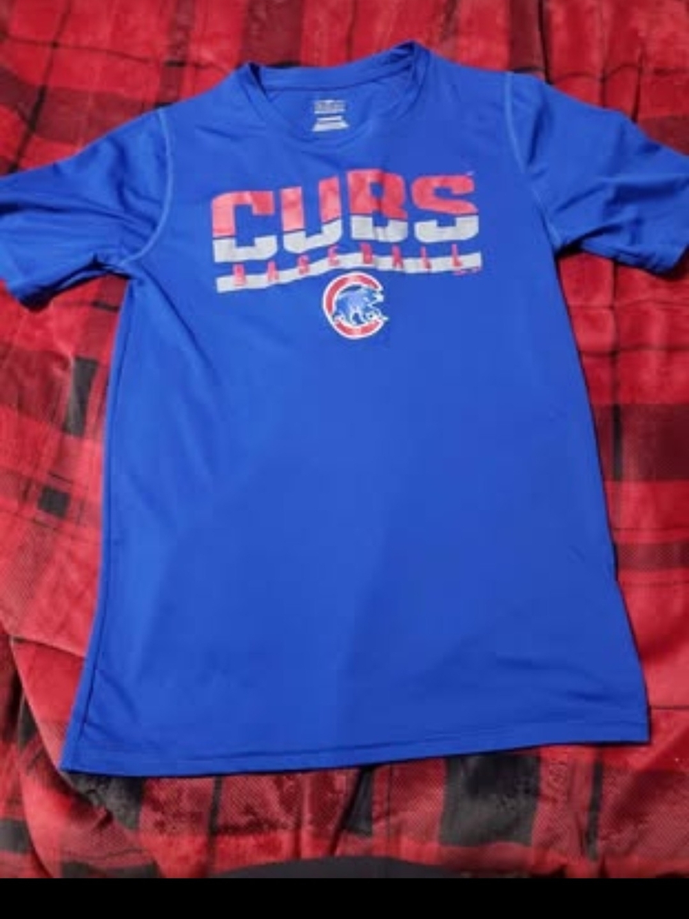 #047- Youth Large (14/16) Cubs Baseball Tee with Red & White Logo